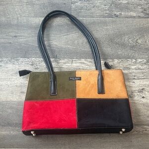 Kate Spade Colorblock Shoulder Bag - Red, Black, Tan, Green